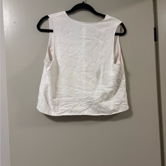 Rachel Zoe Cream Button Down Vest - Picture 3 of 4